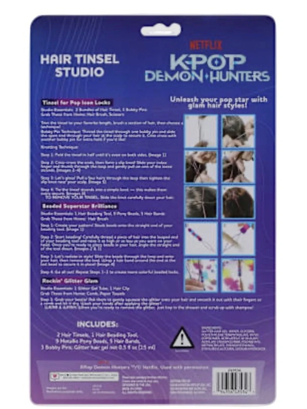 K-Pop Demon Hunters Hair Tinsel Studio DIY Styling Kit